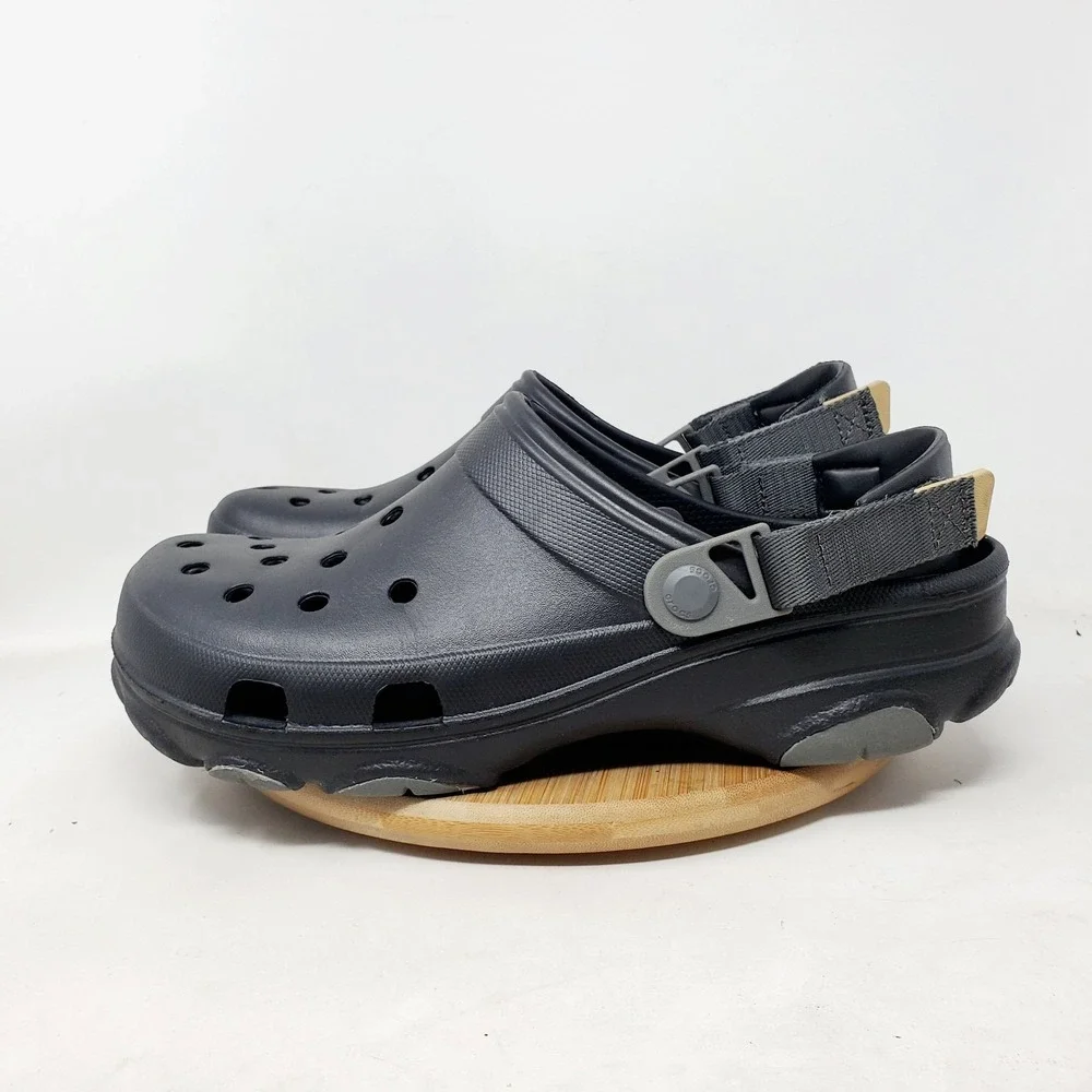Crocs Sandals Mens 10 All Terrain Clog Black Slip On Water Shoes